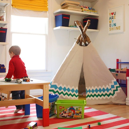 Teepee tents for a child's bedroom 