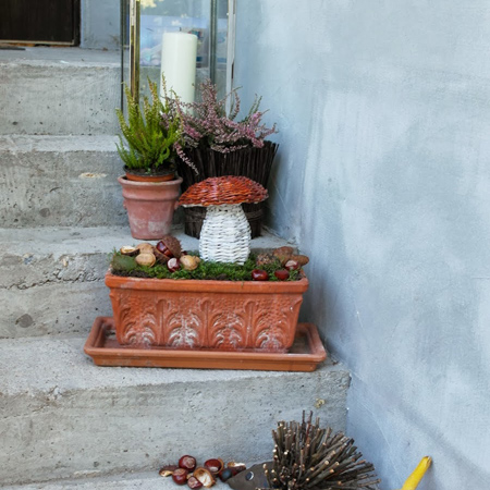 newspaper paper weave decorative toadstool