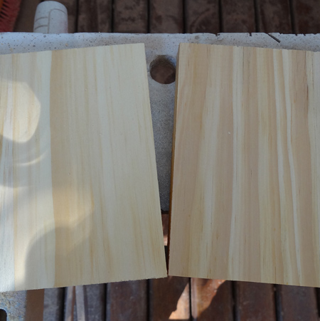 laminated pine shelving splitting open along the seams