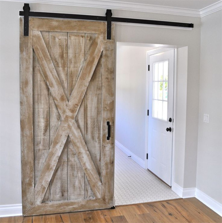 instructions make a barn style sliding door or fit sliding door kit - or make sliding door hardware