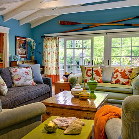 decorate bold bright colour colourful room