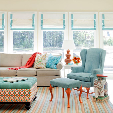 decorate bold bright colour scheme