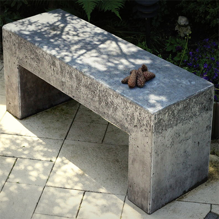 HOME DZINE Garden Concrete or wood garden bench ideas