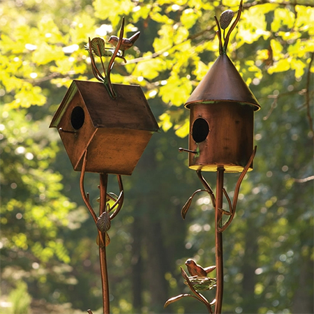 copper birdhouse