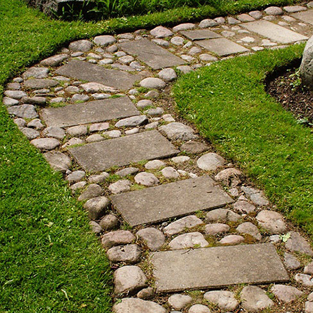 Reclaimed timber and wood pallet paths and walkways