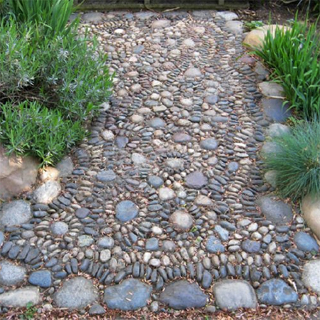Reclaimed timber and wood pallet paths and walkways