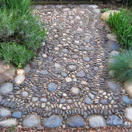 Reclaimed timber and wood pallet paths and walkways