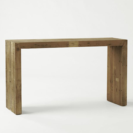 reclaimed timber console table
