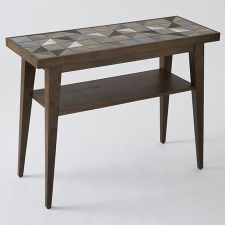 tiled top console table