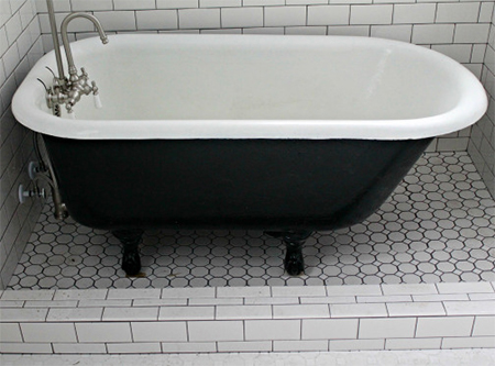 paint restore revamp rusty claw foot bath tub with rust-oleum