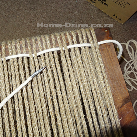 diy how to make jute rope woven riempie bench seat