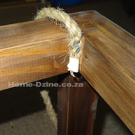 Make a jute or rope bench