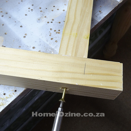 attach shelf front and back to legs