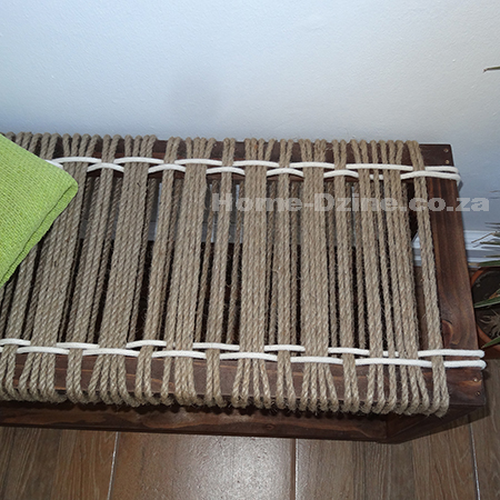 diy how to make jute rope woven riempie bench seat
