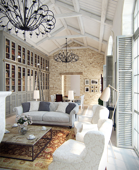 combine traditional and modern decor for eclectic design that incorporates both styles original barn ceiling painted white