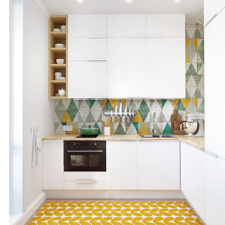 how to make small apartment flat townhouse house seem appear larger use kitchen walls for cabinets