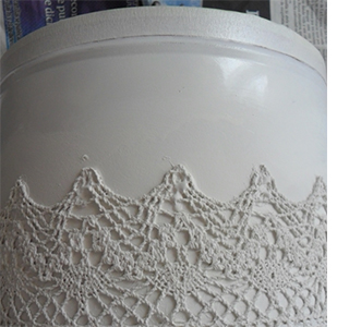 Turn an old tin into a gorgeous decor accessory