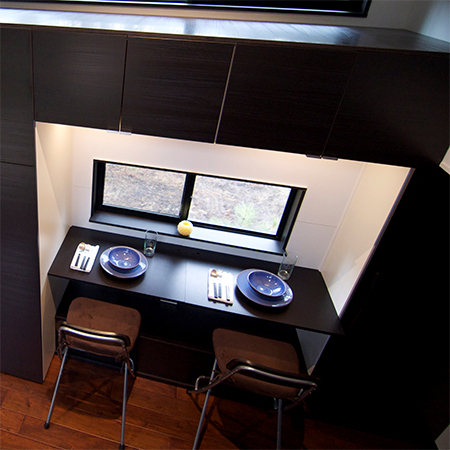 living off the grid in a small home that is battery and gas powered