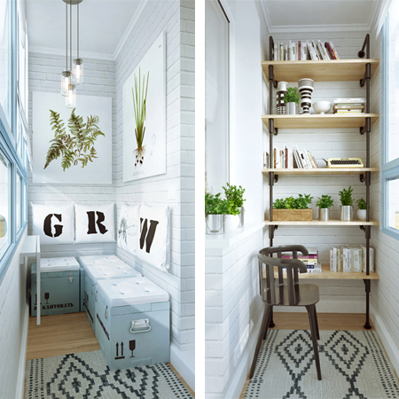 how to make small apartment flat townhouse house seem appear larger revamp balcony for place to relax small home office