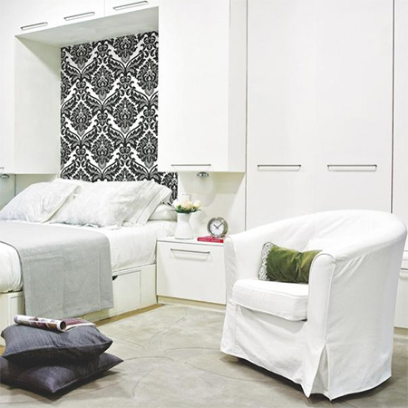 how to decorate warm comfortable cosy bedroom white and black