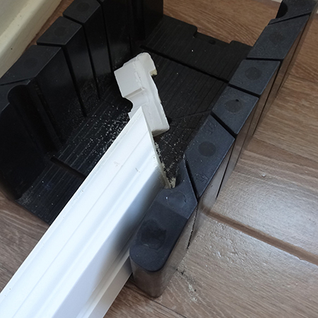 fit over skirtings over the top of existing skirting boards cut with mitre box