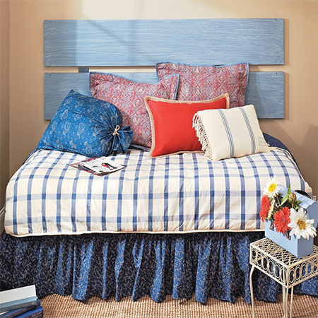 Trendy painted headboard