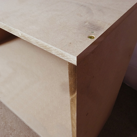 diy childrens furniture storage dresser with 2 drawers and shelf space