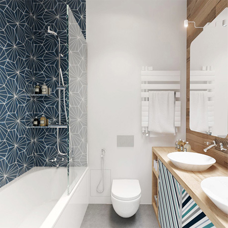 how to make small apartment flat townhouse house seem appear larger add shower panel to bath