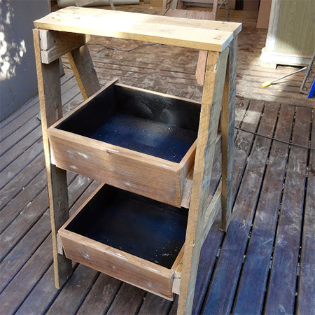 herb plant stand reclaimed wood timber pallet