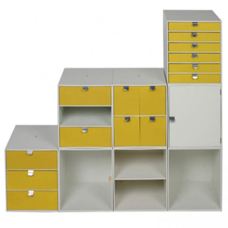 Make up 12mm supawood cubes to make your own modular storage for a home office or childrens bedroom. 