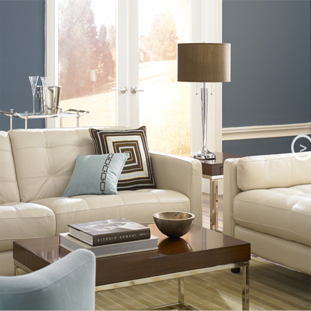 Cool interiors with shades of blue 