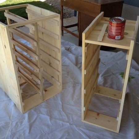 Make a lego or toy storage unit 