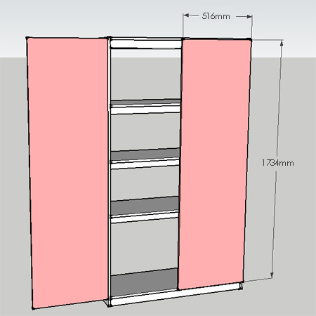 New storage cabinets for DIY Divas workspace