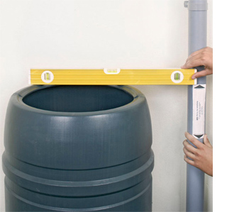 install a rain barrel 