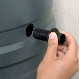 install a rain barrel 