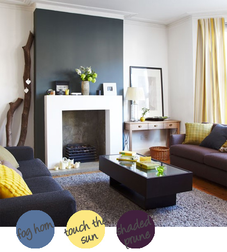 Decorate with shades of grey and bold colours