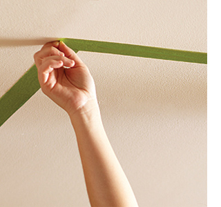 Paint a metallic ceiling  with plascon gold metallic