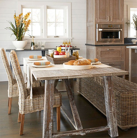 reclaimed wood dining table