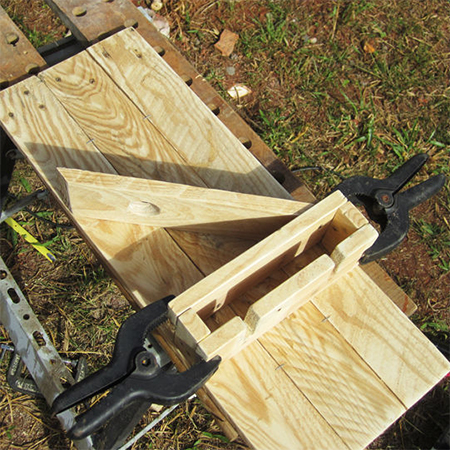 glue the reclaimed wine rack