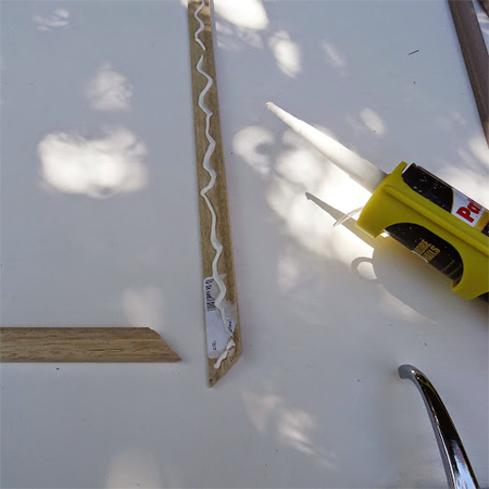 add pine moulding or trim to hollow core interior door