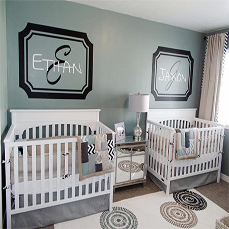decorate a nursery for twins