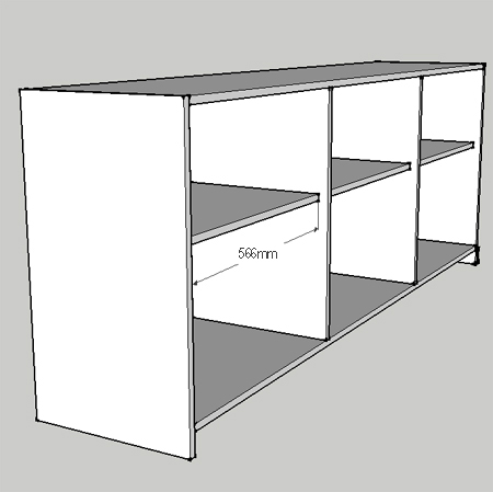 DIY library bookcase with ladder