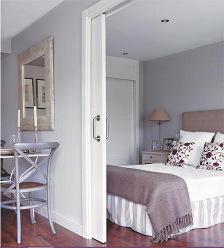 how to make small apartment flat townhouse house seem appear larger hanging sliding door