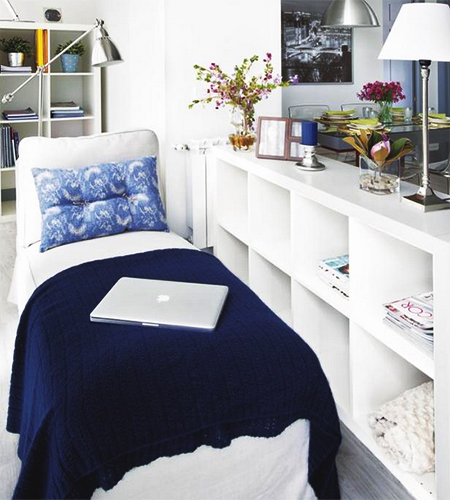 how to make small apartment flat townhouse house seem appear larger low wall divider partition