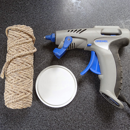 use a dremel hot glue gun to make coasters
