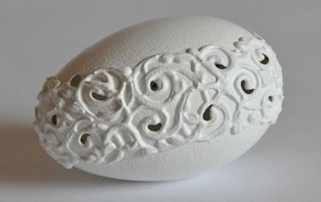 Elegant engraved lace eggs
