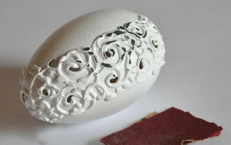 Elegant engraved lace eggs