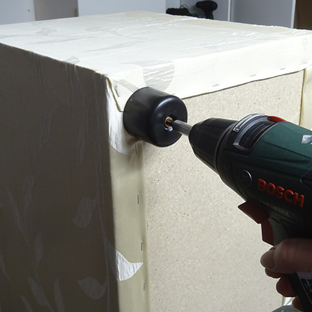 Cheat's diamond-tufted ottoman