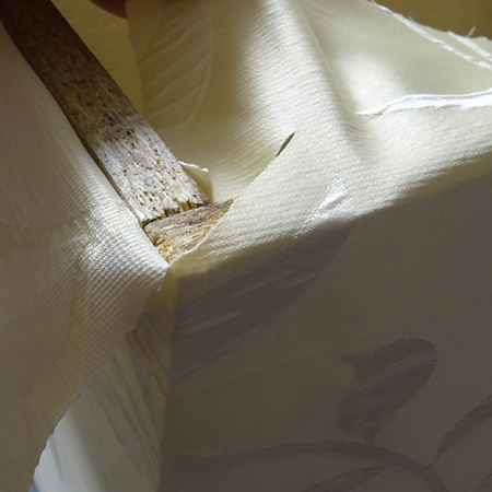 Cheat's diamond-tufted ottoman