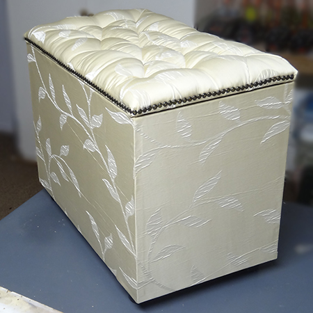 easy diamond tufted upholstered storage ottoman with nailhead trim
